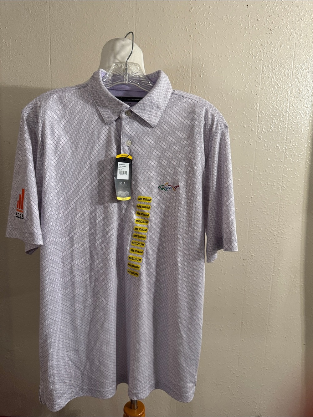 Greg Norman Collection Light Lavender Short-Sleeve Polo